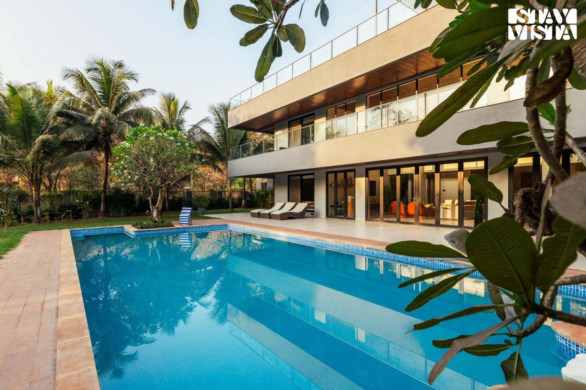 Reflection House By Stayvista With Pool, Terrace Bar, Indoor Games & Exquisite Interiors In A Nutshell アリバグ エクステリア 写真