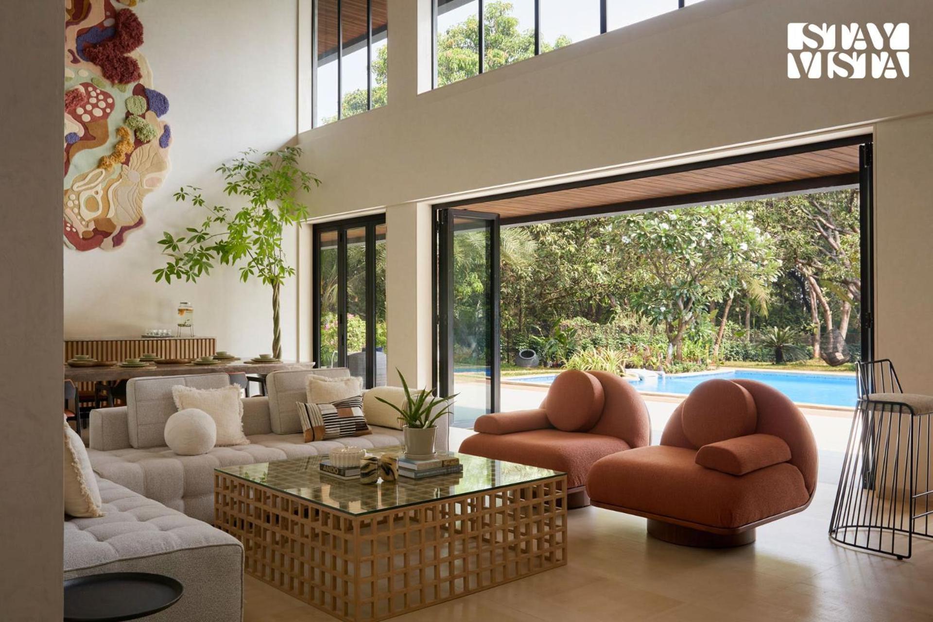 Reflection House By Stayvista With Pool, Terrace Bar, Indoor Games & Exquisite Interiors In A Nutshell アリバグ エクステリア 写真