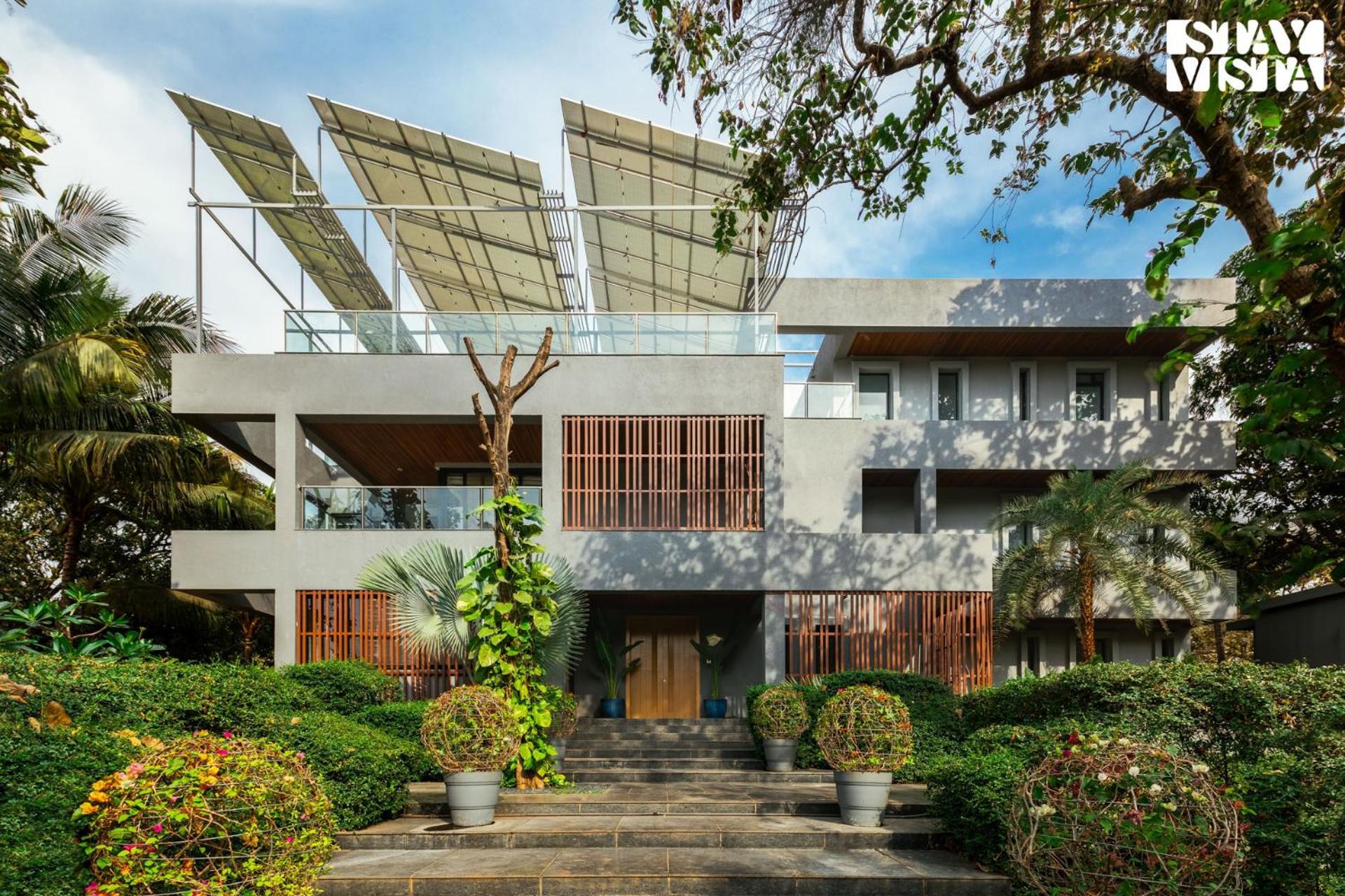 Reflection House By Stayvista With Pool, Terrace Bar, Indoor Games & Exquisite Interiors In A Nutshell アリバグ エクステリア 写真